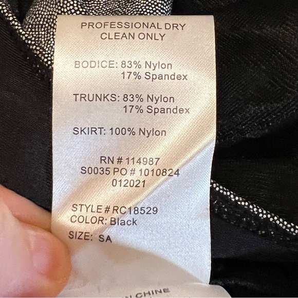 Revolution  Dancewear “Gravitate” Dance Costume Small Adult black mesh tulle - Picture 12 of 15